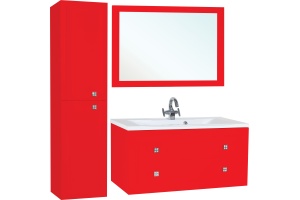 Тумба для комплекта Bellezza Милан 90 красная - 2