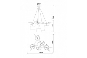 Подвесная люстра Mantra Sabina 6175 - 3