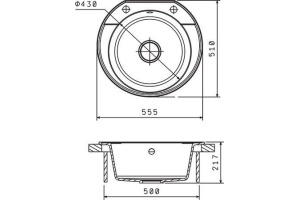 Мойка кухонная Florentina Эльба черный - 2