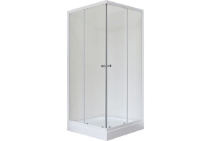 Душевой уголок Royal Bath HP 80х80 с поддоном профиль белый стекло прозрачное - 3