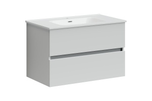 Тумба под раковину подвесная Sancos Urban 80 белая глянцевая