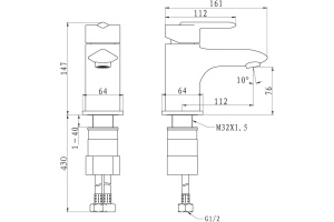 Смеситель BelBagno Crystal CRY LVM CRM для раковины - 3