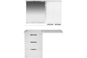 Мебель для ванной Misty Куба 60 белая, под стиральную машину