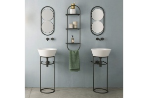 Консоль под раковину Simas Wave черная матовая - 2