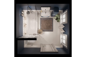 Акриловая ванна STWORKI Ольборг 170x75, с каркасом - 3