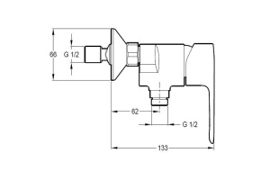 Смеситель Jacob Delafon July E16029-4-CP для душа - 2