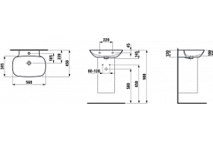 Подвесная раковина Laufen Ino (8.1030.2.000.104.1) - 3