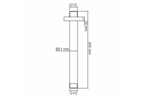 Кронштейн для верхнего душа белый матовый - 2