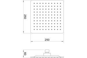 Верхний душ Berges Ventas хром - 3