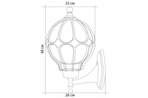 Уличный настенный светильник Feron PL3801 11350 - 3