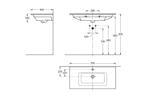 Раковина мебельная/подвесная Kerama Marazzi Piano 95 белый (PI.wb.95) - 3