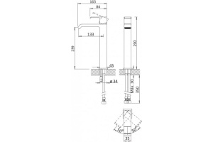 Смеситель Cezares Porta LC BIO для раковины - 2