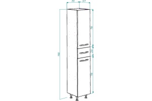 Шкаф-пенал Bellezza Балтика 35 L/R белый - 3