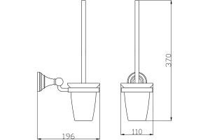 Ершик для унитаза Rav Slezak Morava бронза - 2