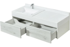 Тумба под раковину Aquaton Сакура 120 белый-светлое дерево