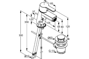 Смеситель для биде Kludi  хром (375310575) - 3