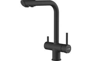 Смеситель для кухни Wasserkraft черный матовый