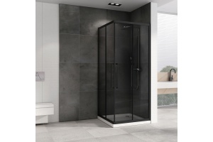 Душевой уголок Abber Schwarzer Diamant 90x90 профиль черный стекло тонированное - 2