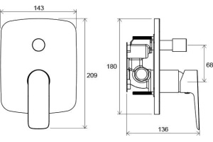Смеситель для душа Ravak Classic хром - 2