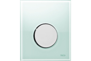 Кнопка смыва TECE Loop Urinal 9242653 зеленое стекло, кнопка хром
