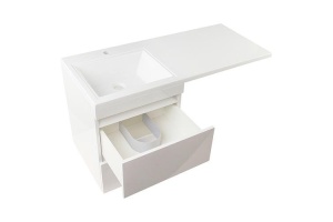 Тумба под раковину Style Line Даллас 115 Люкс Plus, белый (СС-00000651) - 2