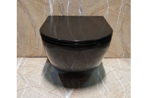 Унитаз подвесной Ceramalux черный (CL2196 -18) - 2