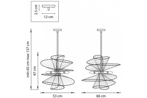 Люстра на штанге Lightstar Zeta 728163 - 2