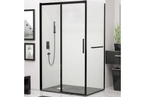 Душевой уголок RGW Leipzig LE-41-1B 130х80 профиль черный стекло прозрачное
