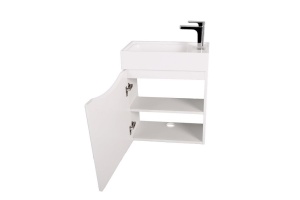 LIBERTY База под раковину подвесная с одной распашной дверцей, Bianco Lucido, 500x220x500, Liberty-500-1D-SO-BL-L - 3