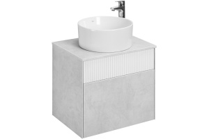 Комплект мебели Aquaton Марбл 60 белый-серый - 2