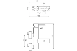 Смеситель для ванны с душем Rav Slezak Seina черный матовый  - 2