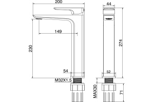 Смеситель для раковины Allen Brau Infinity хром - 2