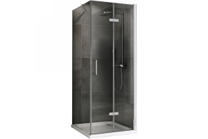 Душевой уголок Abber Zart 100x80 профиль хром стекло прозрачное