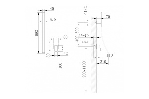 Смеситель для раковины встраиваемый Abber Daheim хром - 3