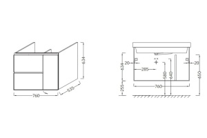 Тумба под раковину Jacob Delafon Soprano 53.5 см (EB1330-E10) - 3