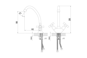 Смеситель для кухонной мойки Lemark Benefit хром (LM2504C) - 2
