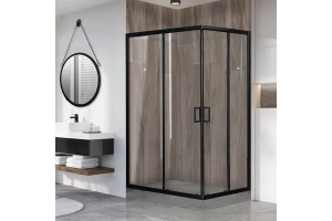 Душевой уголок Royal Bath HPD 120х80 профиль черный стекло прозрачное