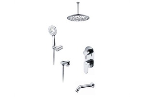 A175868 Встраиваемый комплект для ванны с верхней душевой насадкой, лейкой и изливом