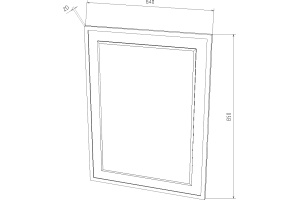 Зеркало Sanflor Модена 75, серое - 3