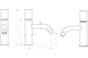 Смеситель Boheme Stick 121-GG для раковины, gold diamond gold - 2