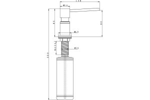 Дозатор для моющего средства Paulmark Kraft темный хром - 3