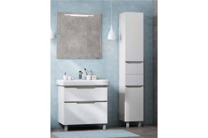 Комплект мебели Aquaton Дакота 80 белый - светлое дерево