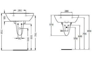 Полупьедестал Ideal Standard Ocean (W306101) - 2