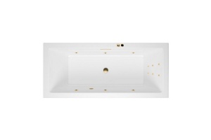 Ванна акриловая Excellent Heaven Slim Line 170х75 с гидромассажем белый - золото