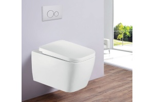 Унитаз подвесной Esbano Tiron с сиденьем микролифт, белый глянцевый (ESUPTIROCW)