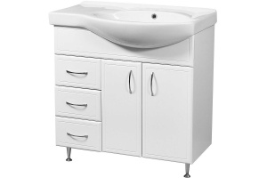 Тумба под раковину Stella Polar Концепт Коралл 80 L белый