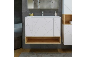 Ниша для тумбы Бриклаер Кристалл 100 дуб бунратти (4627125415869) - 3