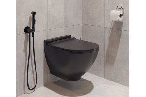 Комплект Унитаз подвесной STWORKI Rotenburg SWH52 безободковый +Инсталляция VitrA 800-2009 с белой кнопкой смыва - 2