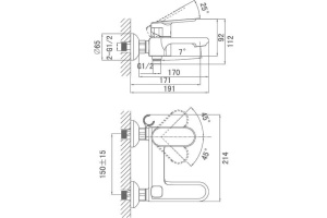 Смеситель для ванны D&K DA131 хром (DA1313201) - 3