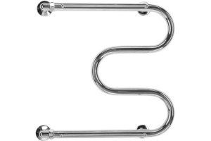 Водяной полотенцесушитель Terminus M-образный 600х700 с полкой Хром - 3